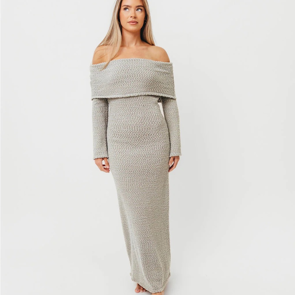 Nora Off-Shoulder Knit Maxi Dress